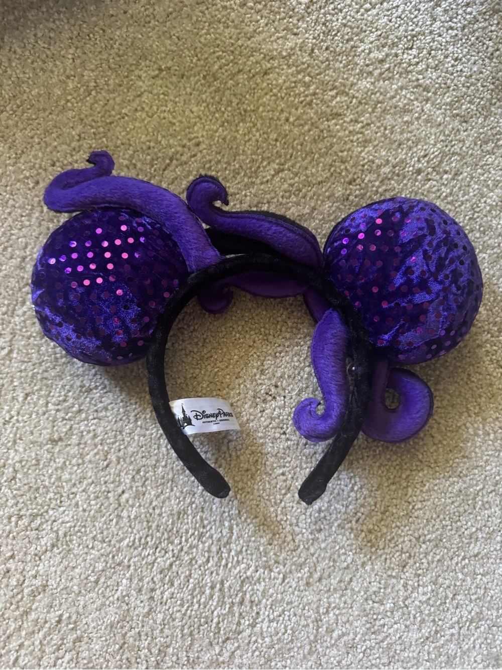 Disney Parks Authentic Disney Villain Sequined Ursula Mickey/Minnie Mouse Ears - Picture 9 of 12